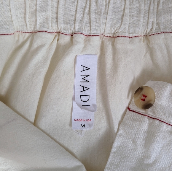 🇺🇸 Anthropologie Amadi 100% Linen Mini Skirt Made In USA - Picture 7 of 8